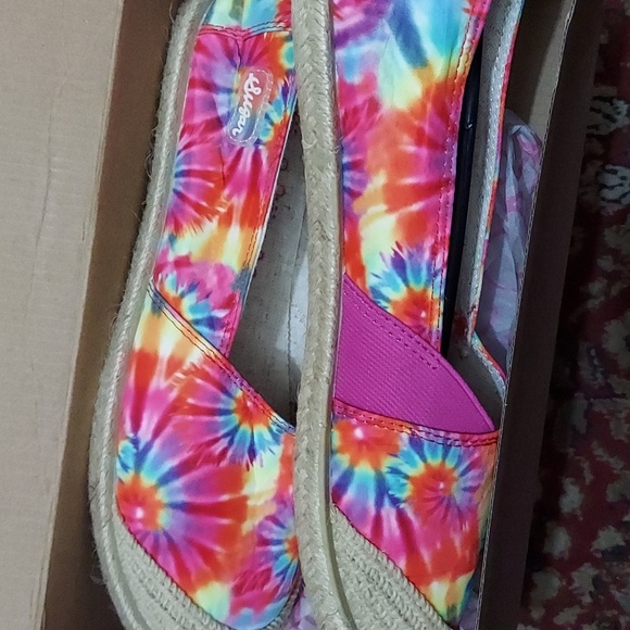 Sugar Womens Evermore Denim Flats Espadrilles Pink 9 Medium (B M) - Picture 5 of 7